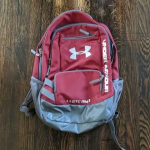 Maroon under armour backpack